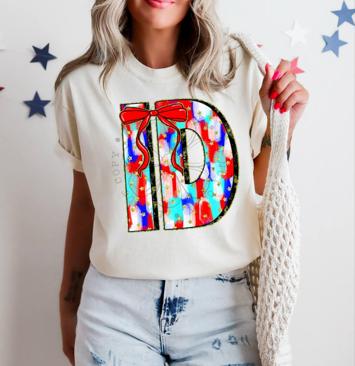 Patriotic brushstroke states DTF transfers