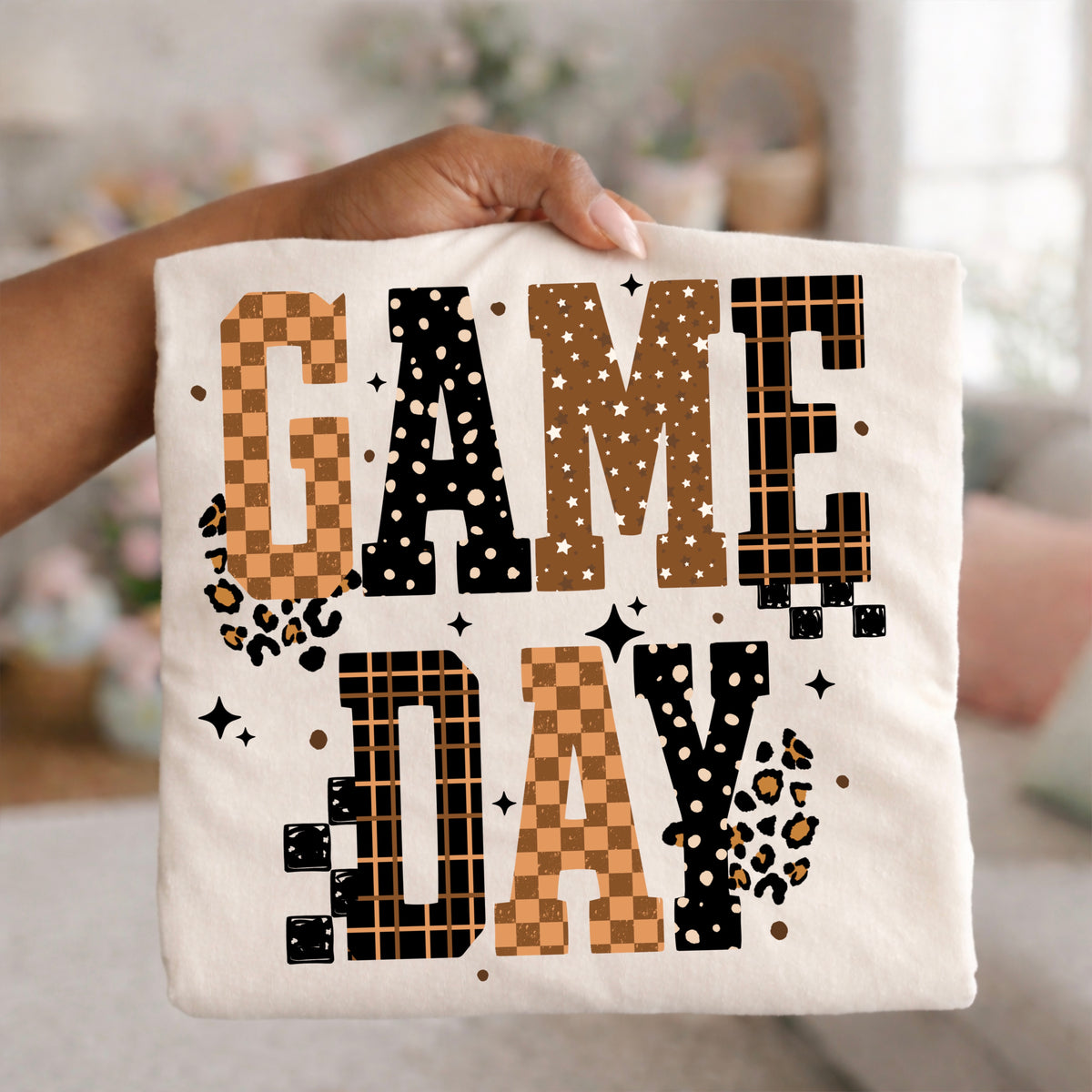 Game day patterns (dark accents) (CSC) DTF Transfer
