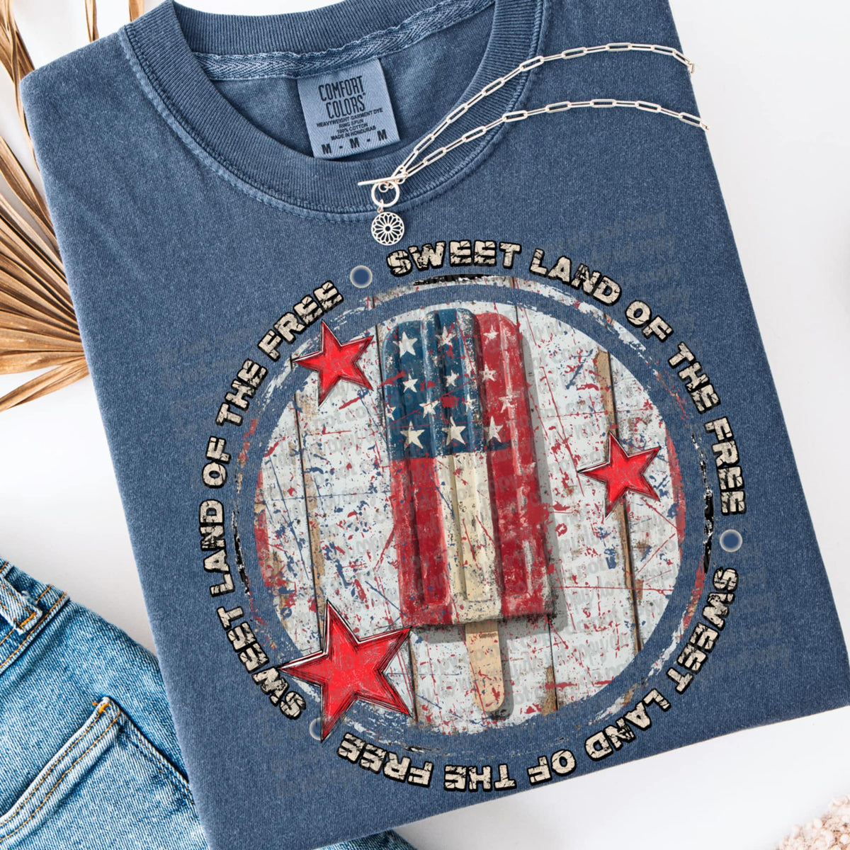 Sweet land of liberty circle (TTD) 100175 DTF transfer