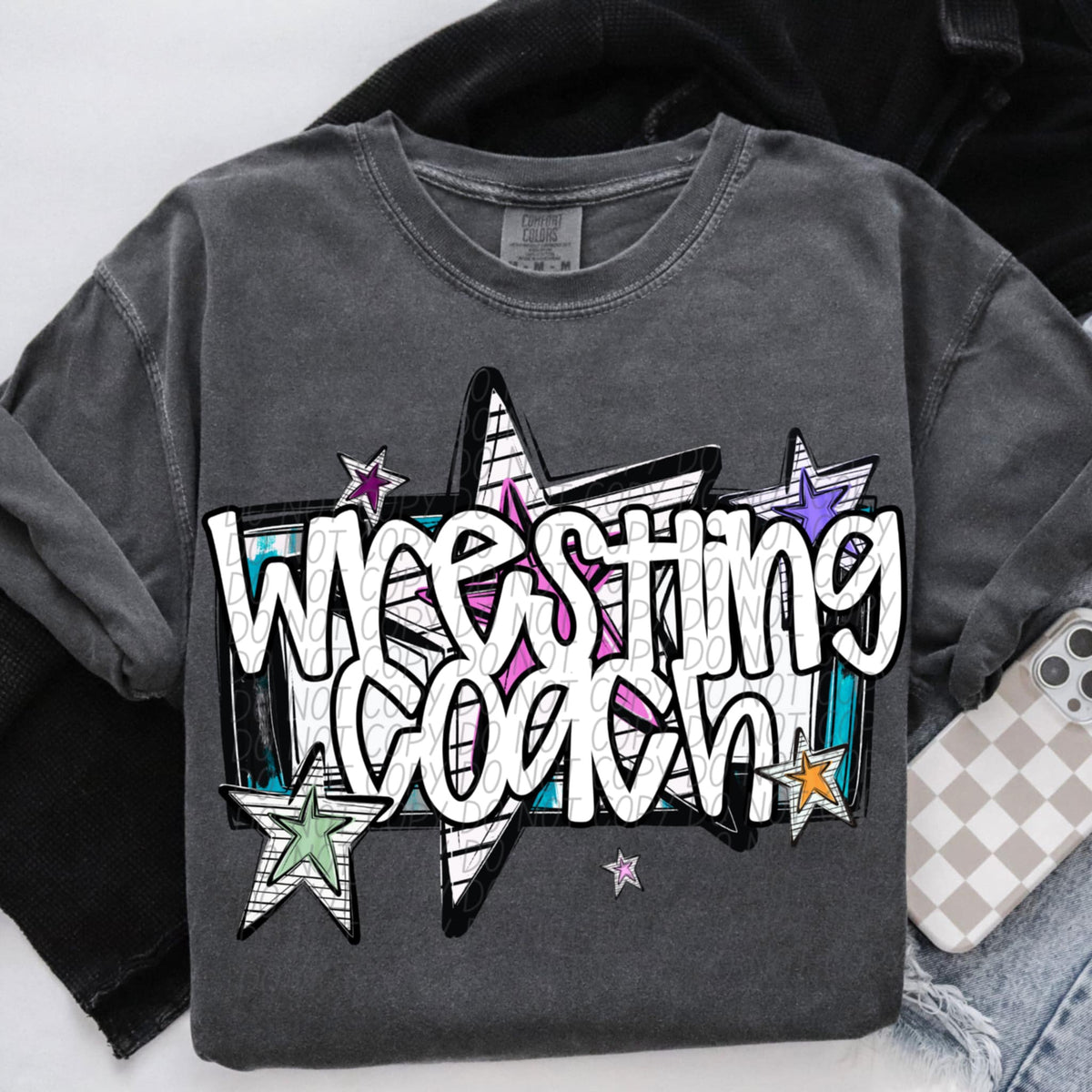 Wrestling coach stars (Caplinger) 87563 DTF transfer