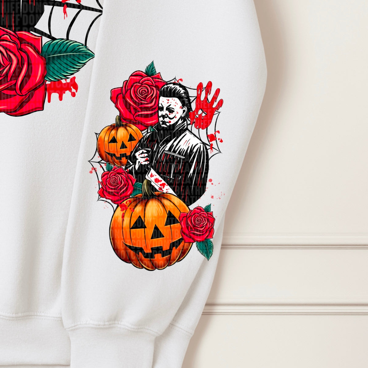 Mike Pumpkin Rose SLEEVE 113243 DTF transfer