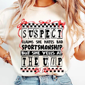 Suspect claims she hates bad sportsmanship but she yells at the ump 85704 DTF transfer