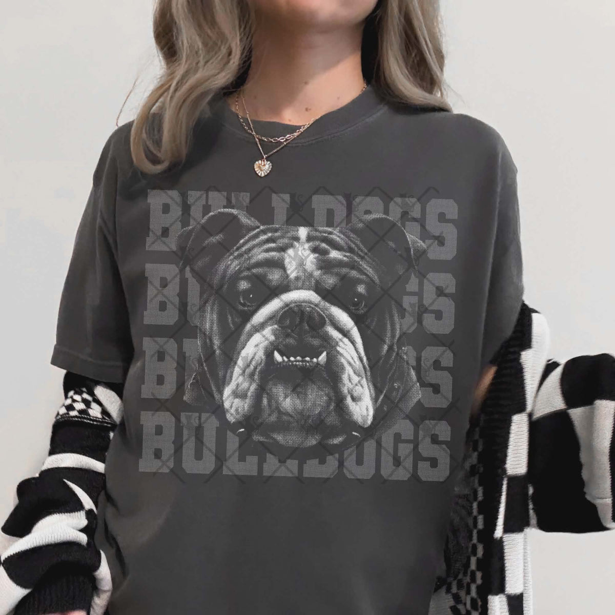 Bulldogs gray mascot (TTD) DTF transfer