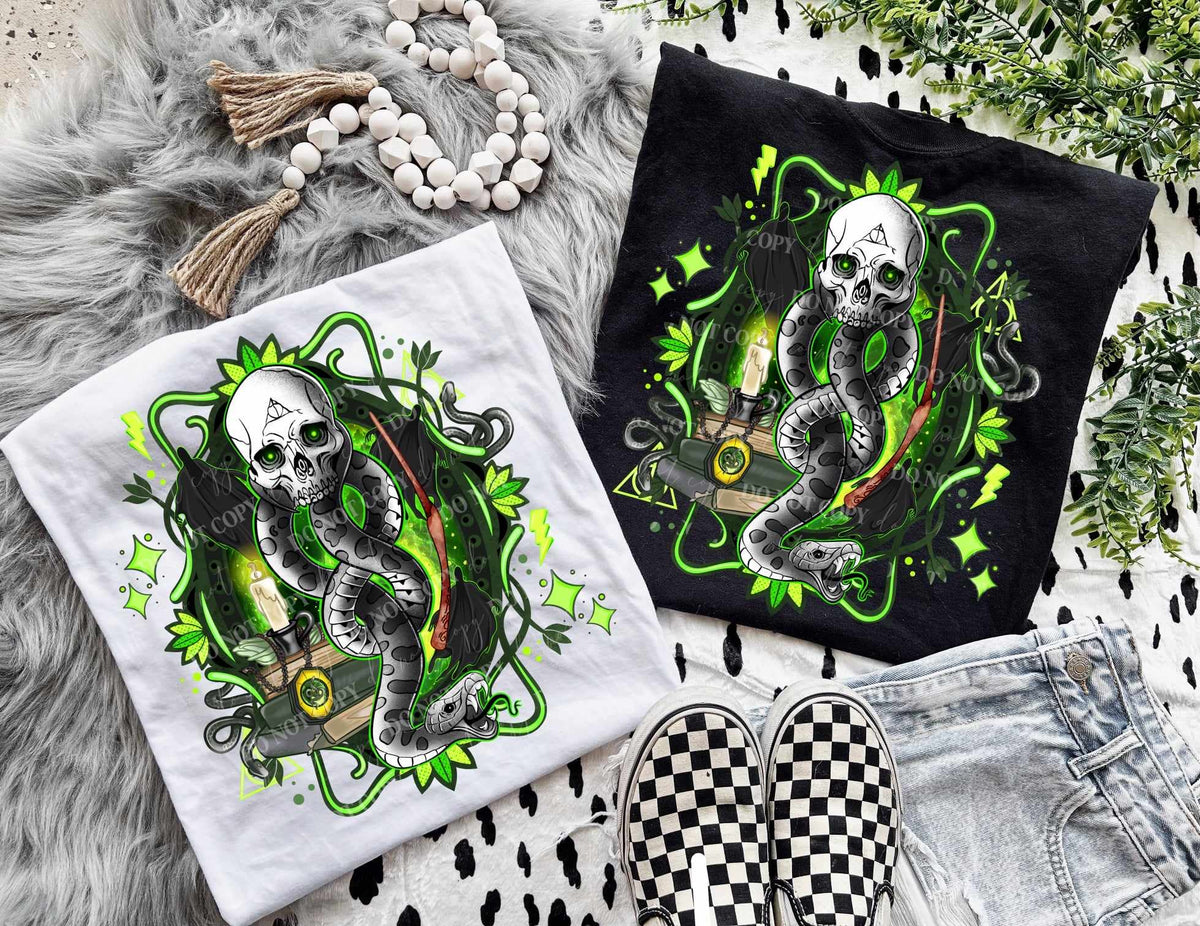 Snake with skull (LUMI) 60117 DTF transfer