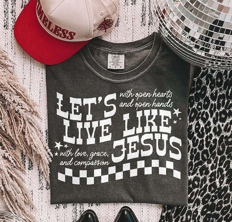 Let’s live like Jesus WHITE 62182 DTF transfer