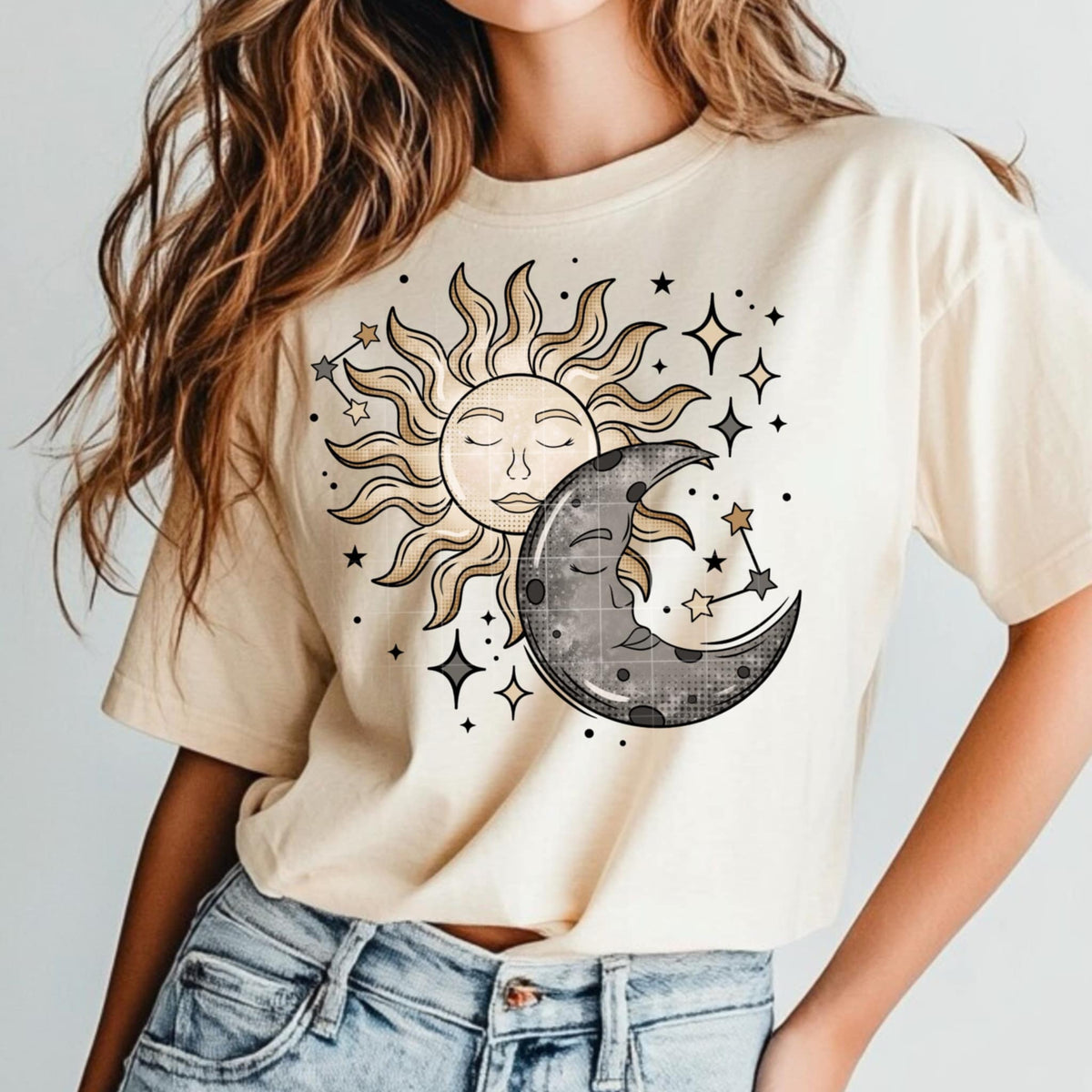 Sun and moon (CSC) 91017 DTF transfer