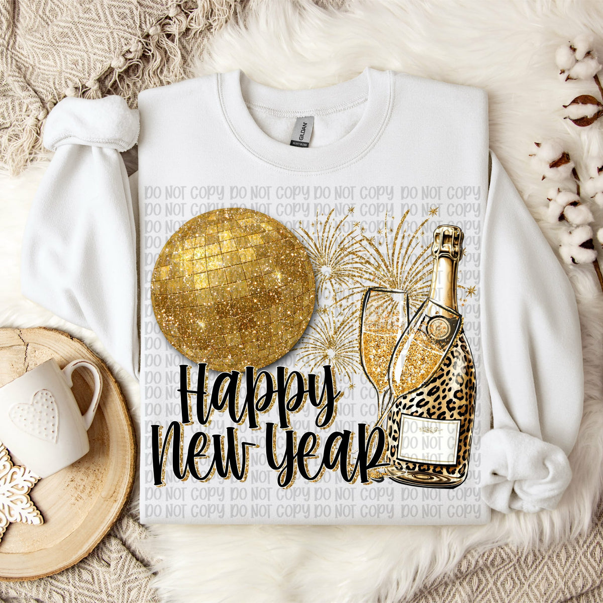 Happy New Year Champagne (VP) DTF Transfer