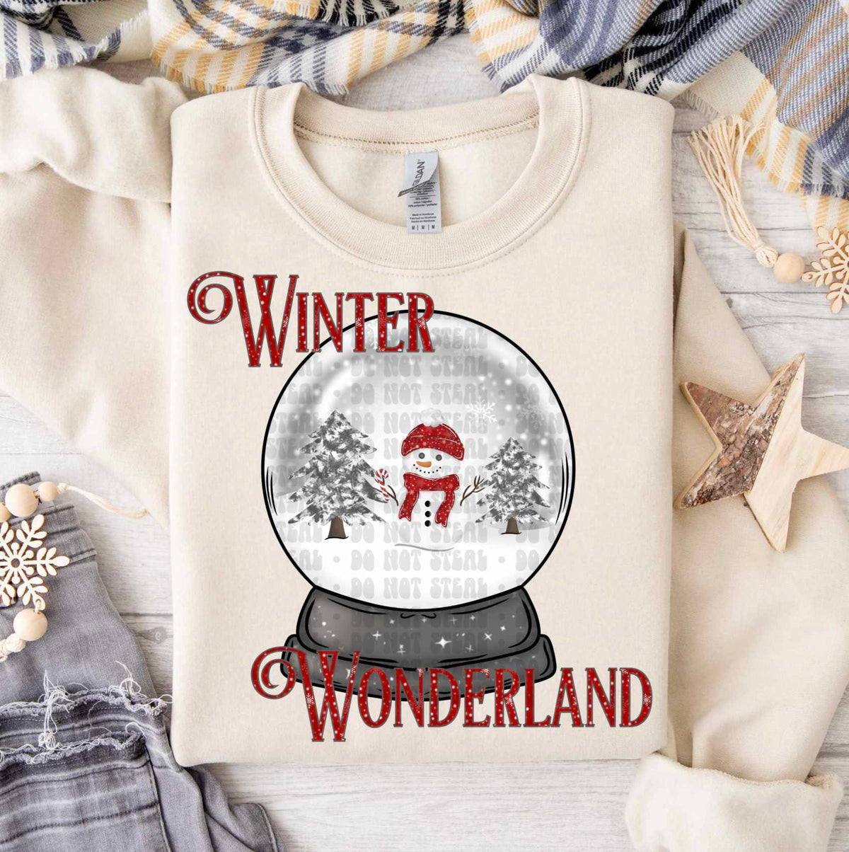 Winter wonderland snow globe (LANE) 62733 DTF transfer