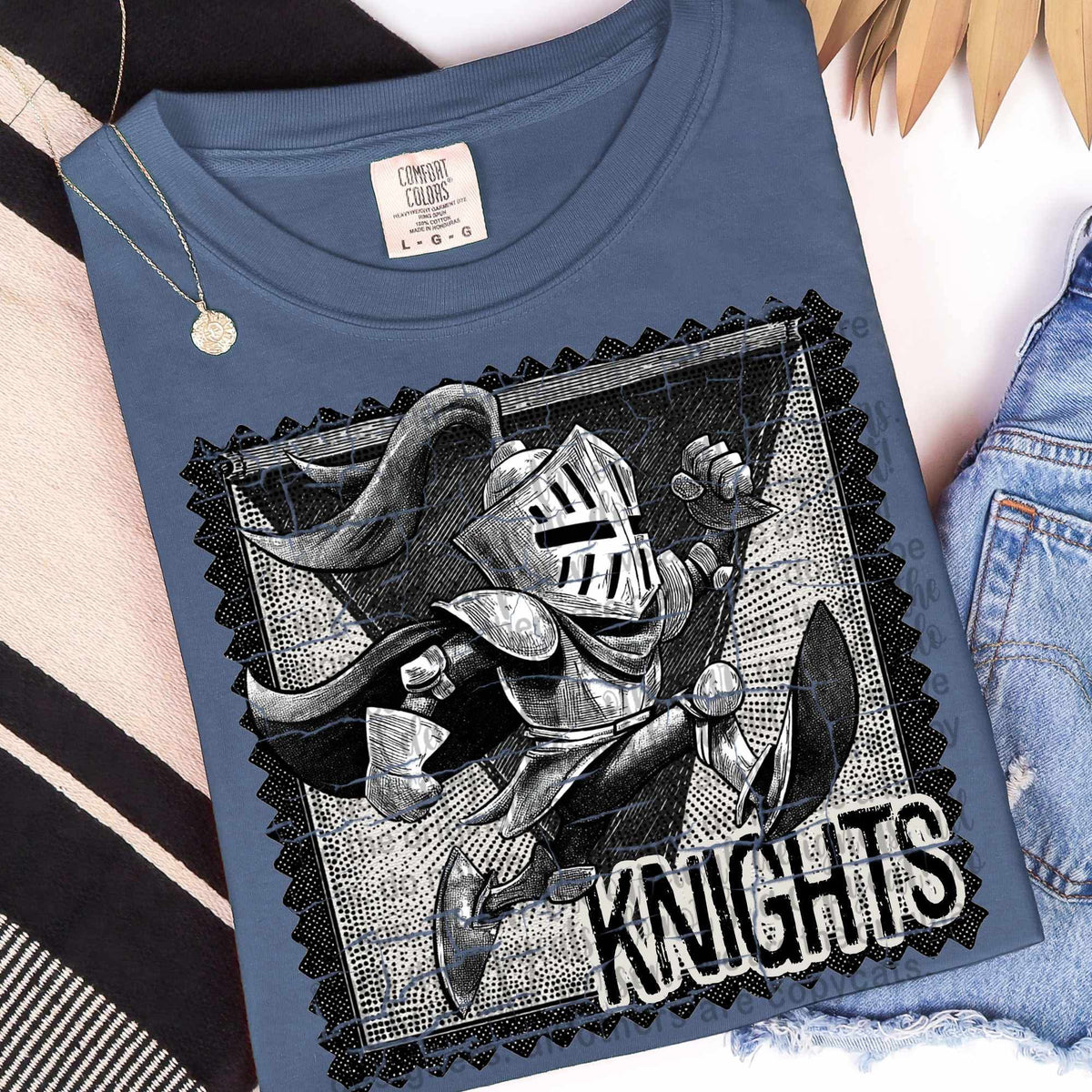 Knights vintage stamp (TTD) DTF transfer