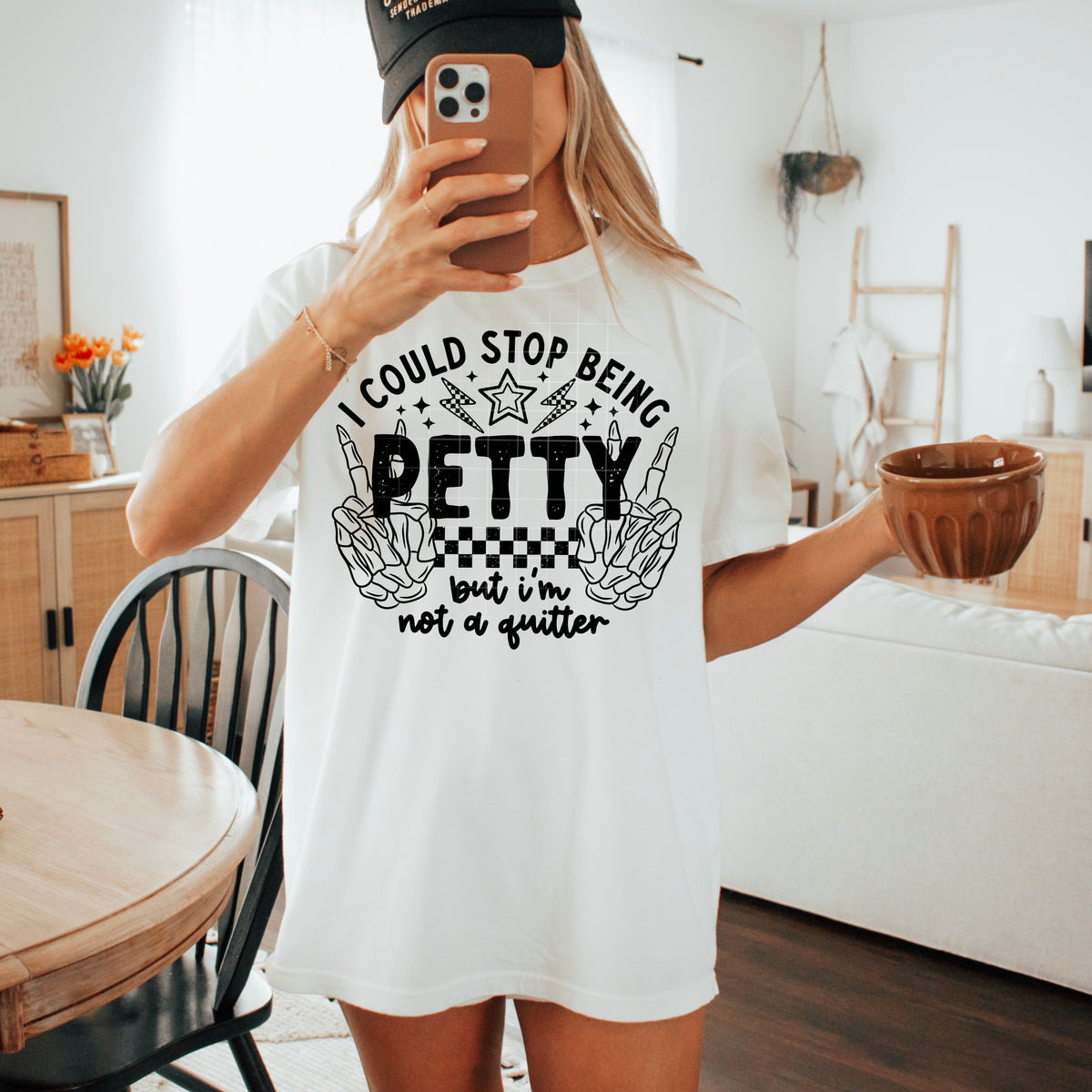 I could stop being petty BLACK (csc) DTF transfer