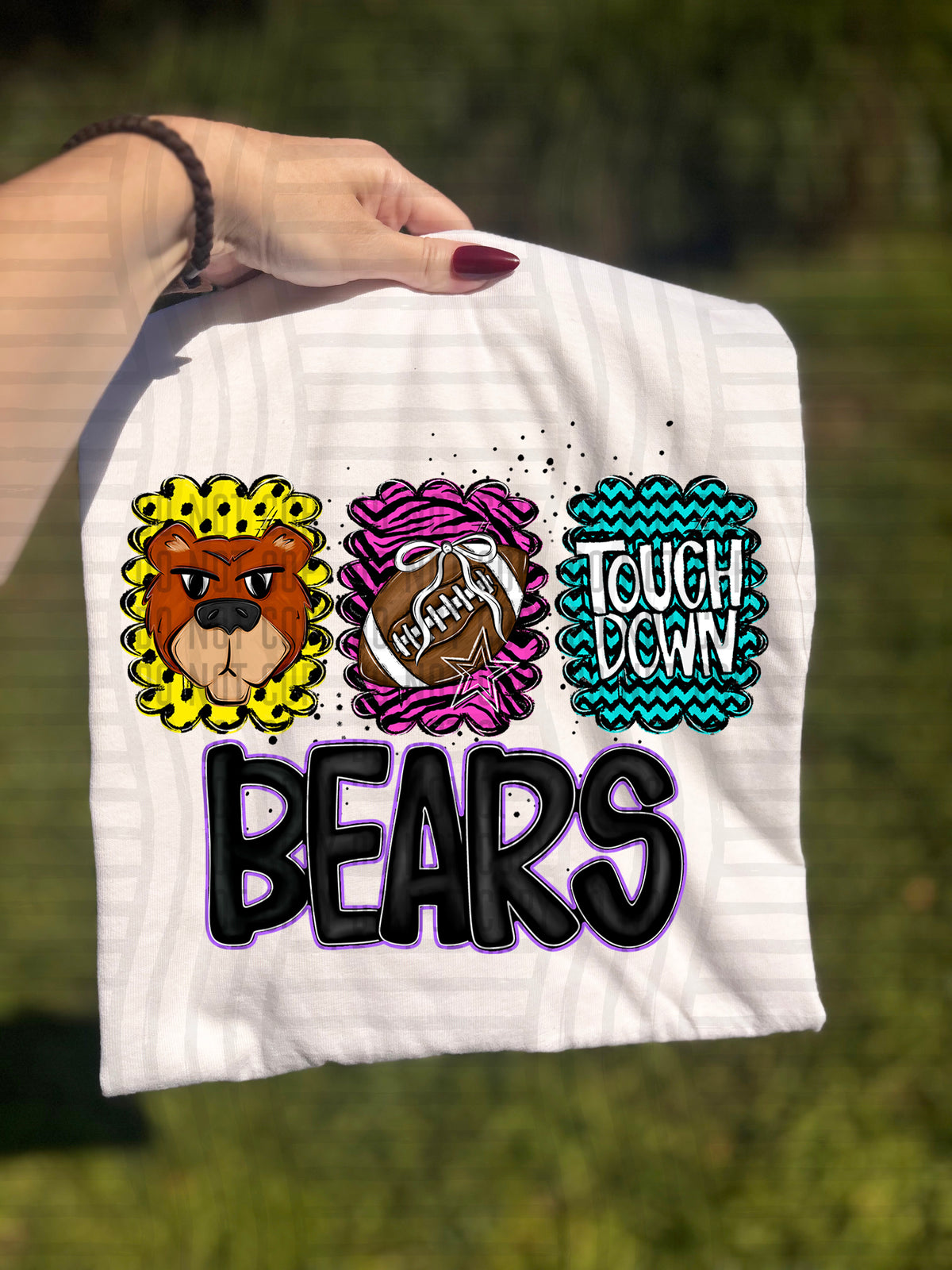 Bears Light Brown Preppy Bright Trio (Caplinger) 113065 DTF transfer