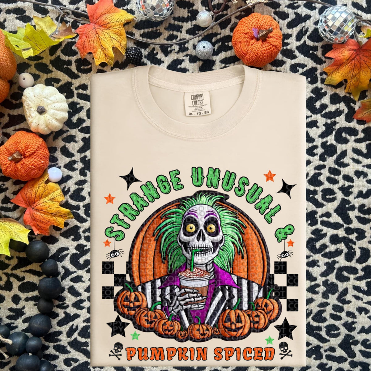Strange unusual Pumpkin Spice exclusive DTF transfer