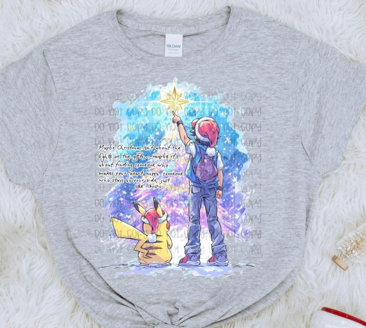 Maybe Christmas poke and tree SSD DTF transfer