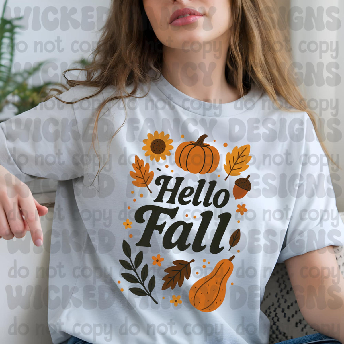Hello fall 106133 DTF transfer