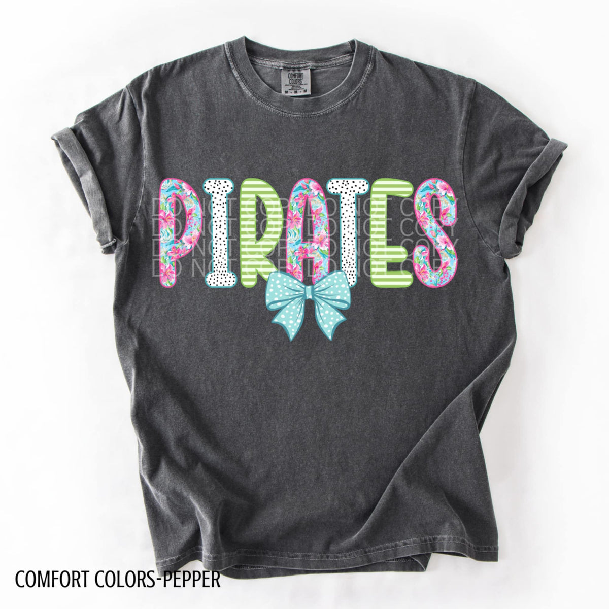 Pirates blue bow (CSG) 92412 DTF transfer