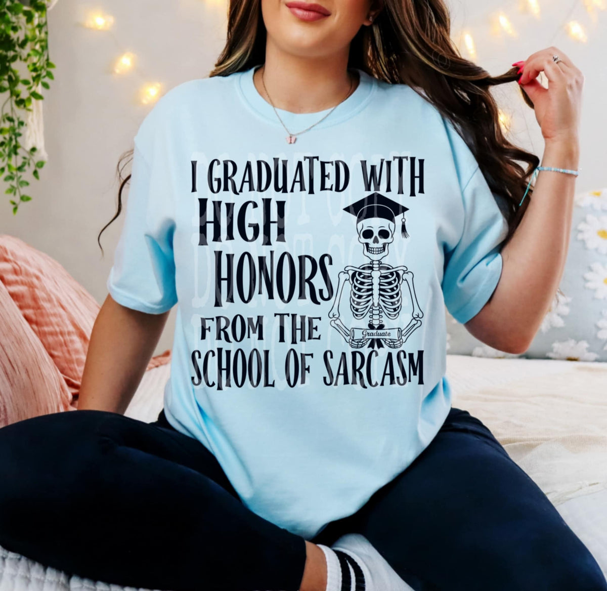 I graduated with high honors from the school of sarcasm 106241 DTF transfer