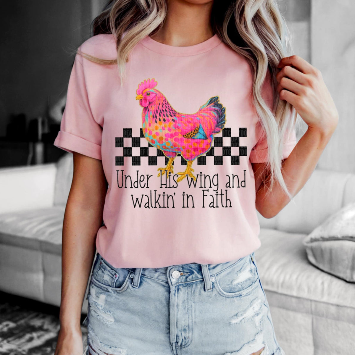 Under his wing and walkin in faith (SDD) 98384 DTF transfer