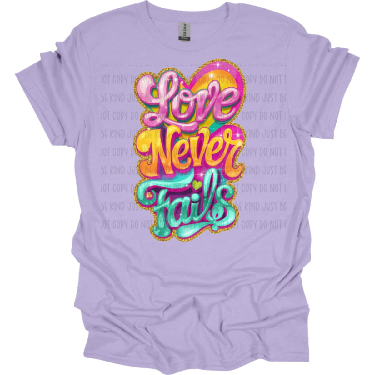 Love never fails (SSD) 92484 DTF transfer