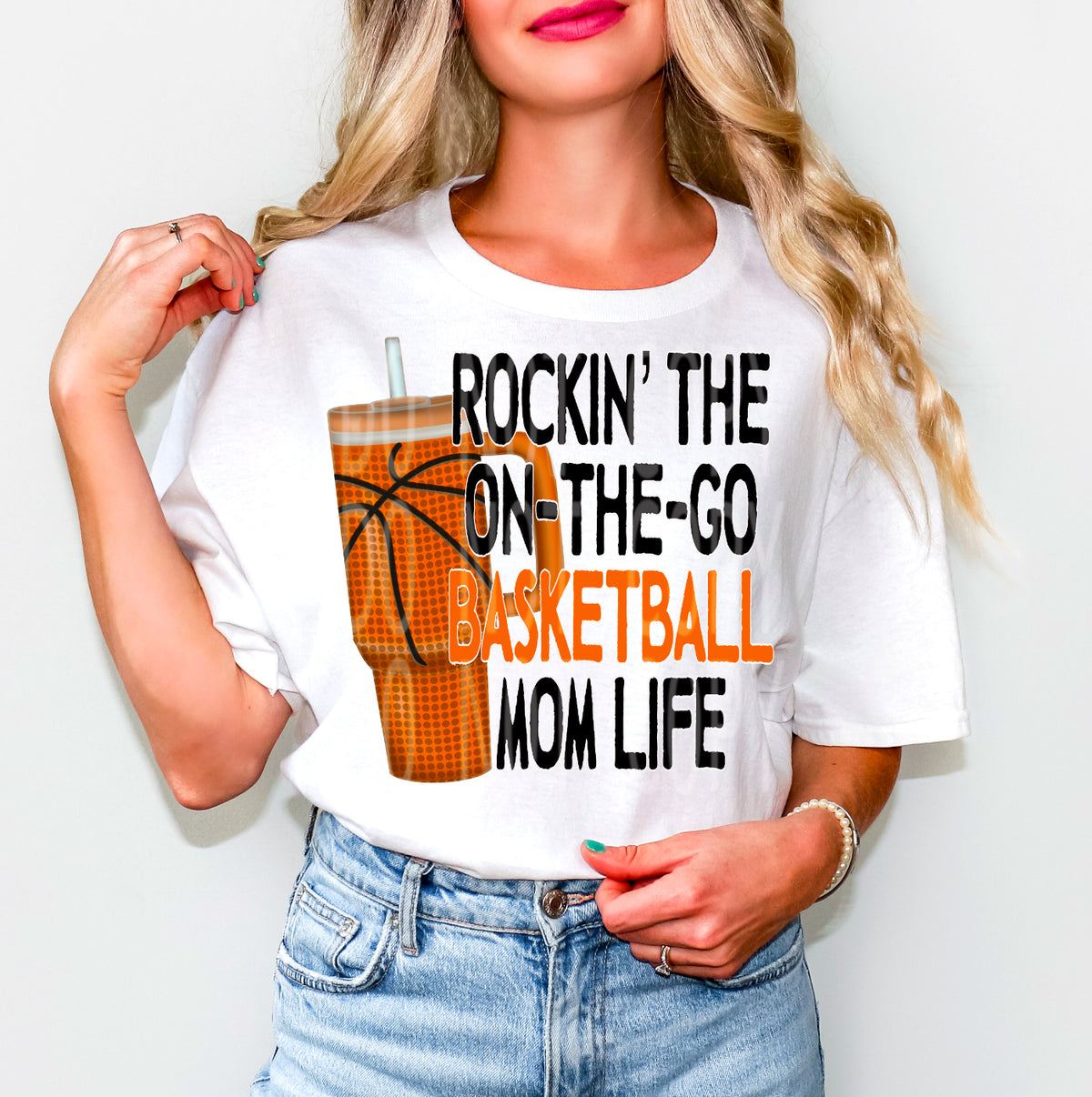 Rockin the on-the-go basketball mom life (DD) 96657 DTF transfer