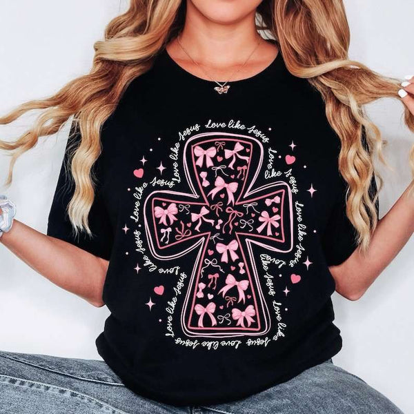Love like Jesus bow cross 77708 DTF transfer