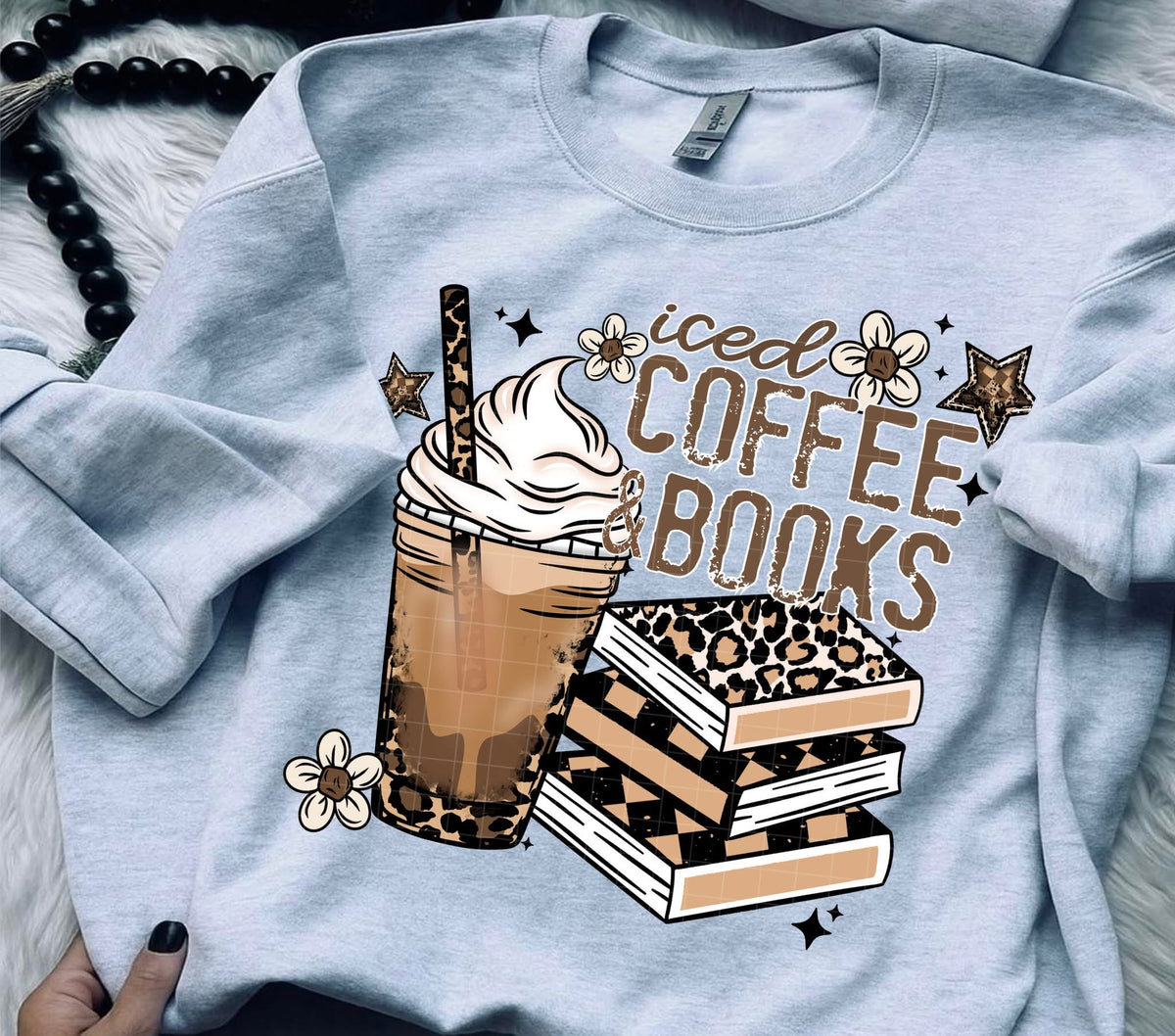 Iced Coffee & Books (Linda) DTF Transfer