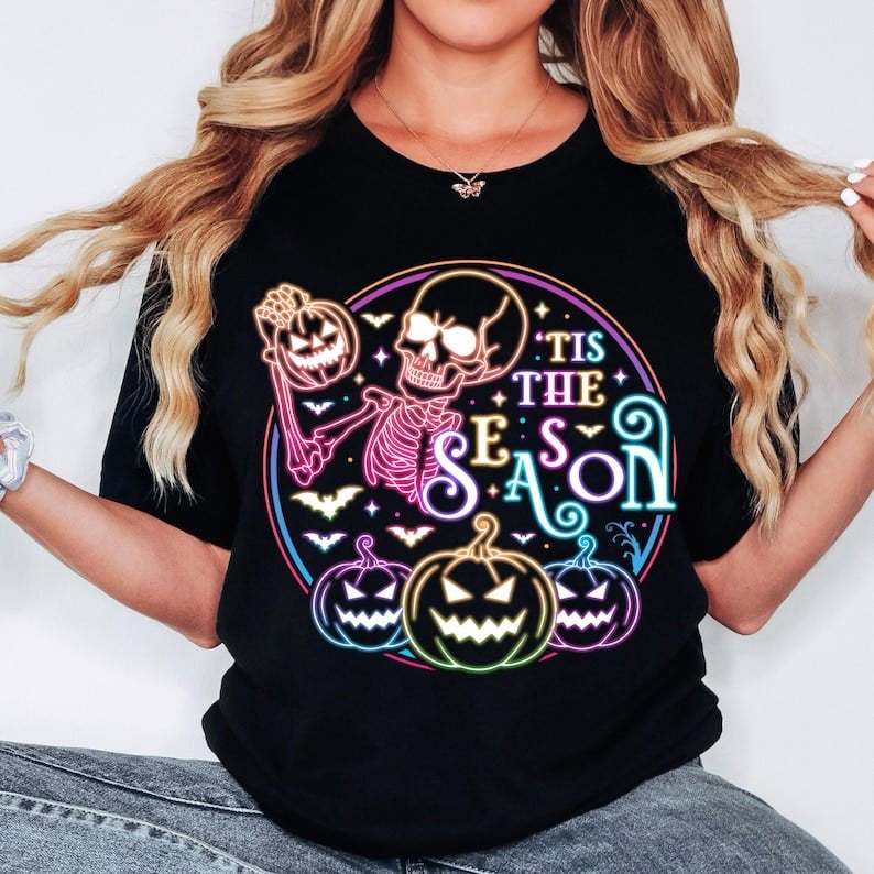 Tis the season Halloween neon 58205 DTF transfer