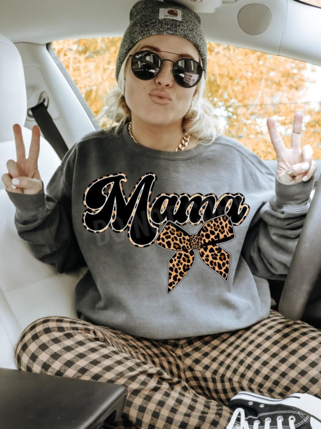 Mama leopard outline (LYTTLE) 92430 DTF transfer