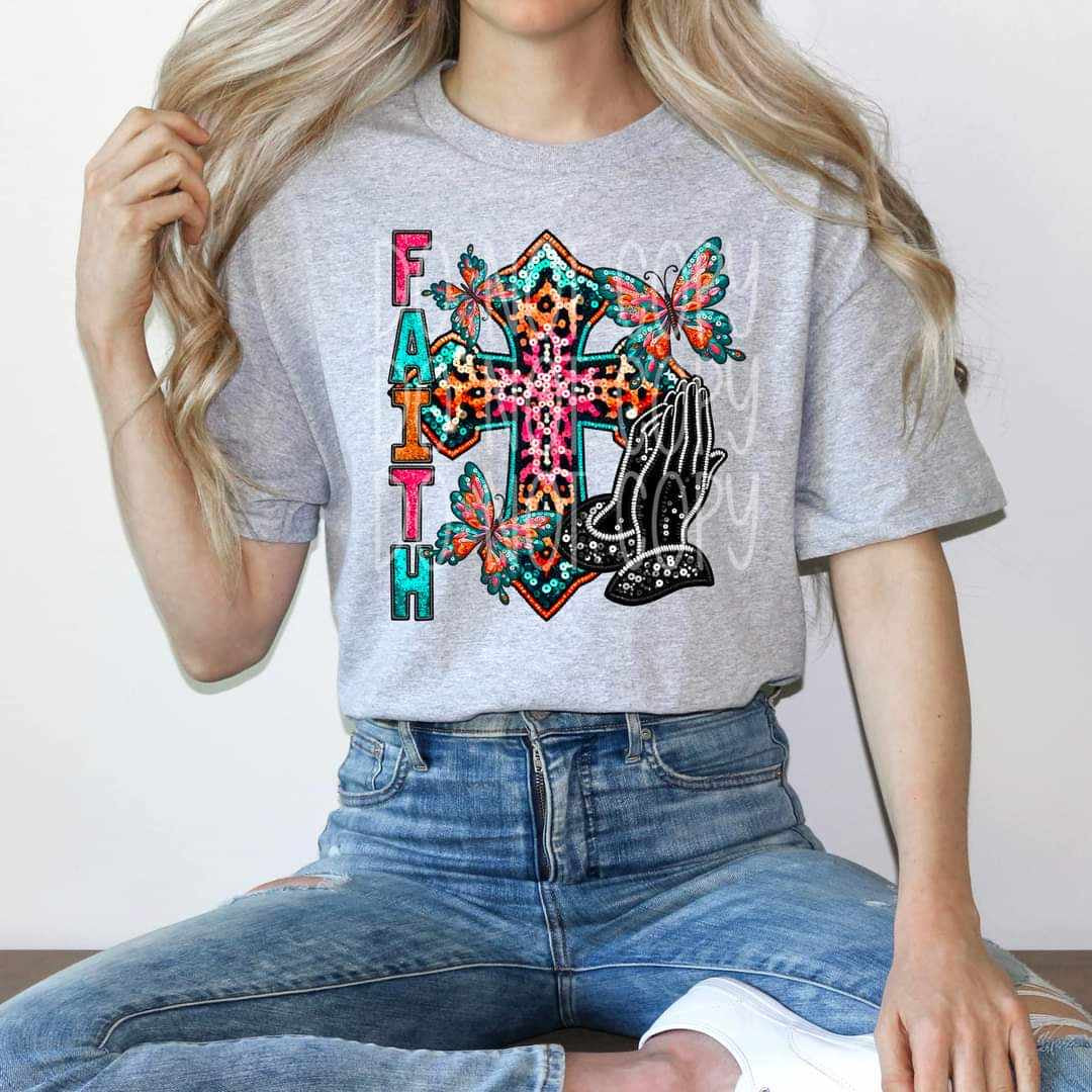 Faith leopard cross exclusive (PH) 58674 DTF transfer