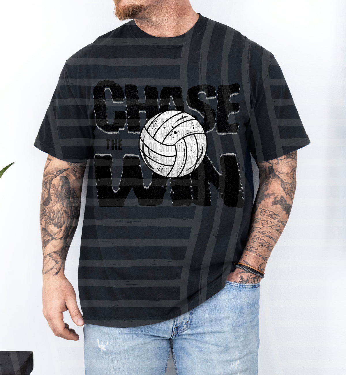 Chase the win volleyball BLACK (Caplinger) DTF Transfer