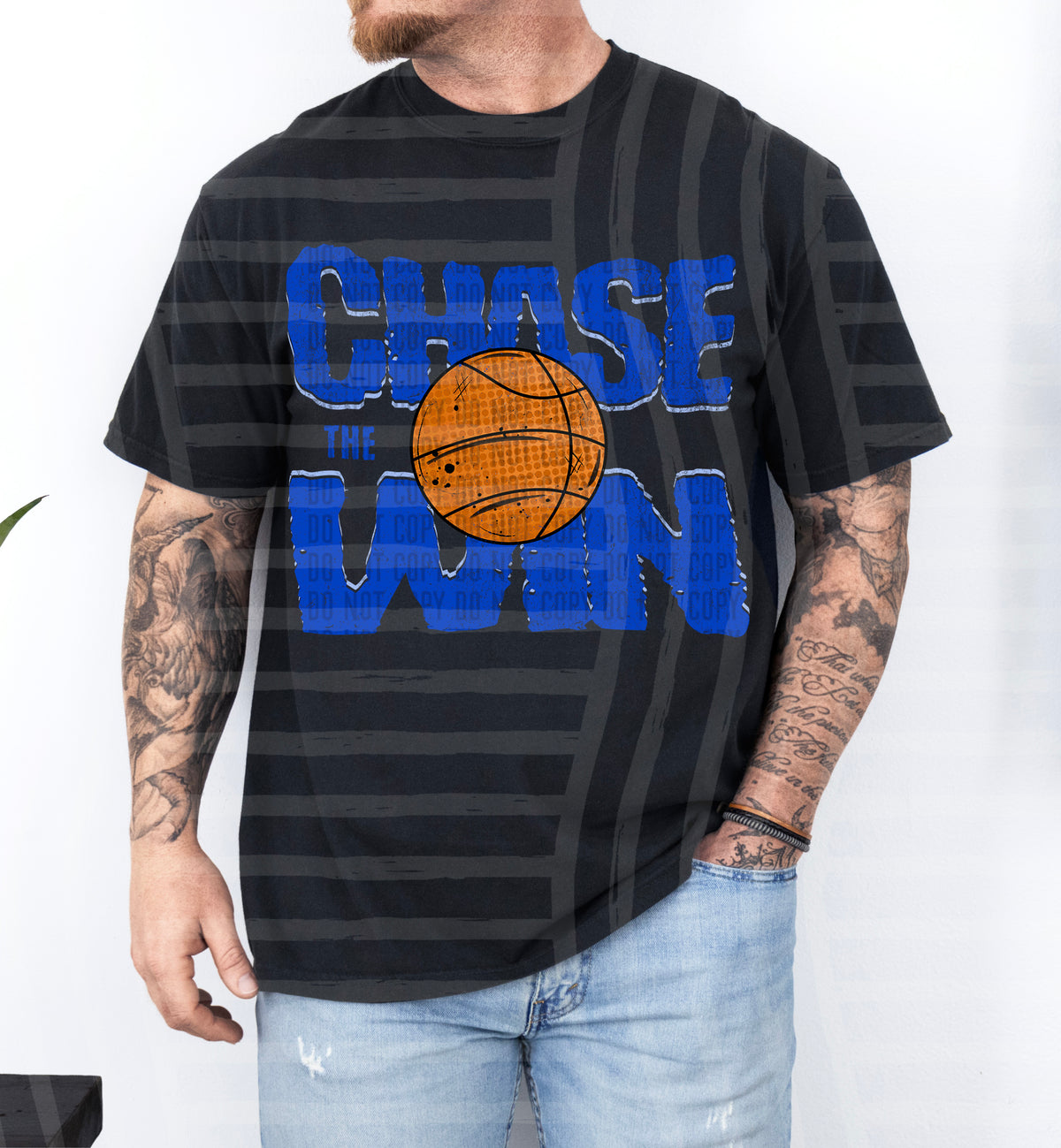 Chase the win basketball BLUE (Caplinger) DTF Transfer