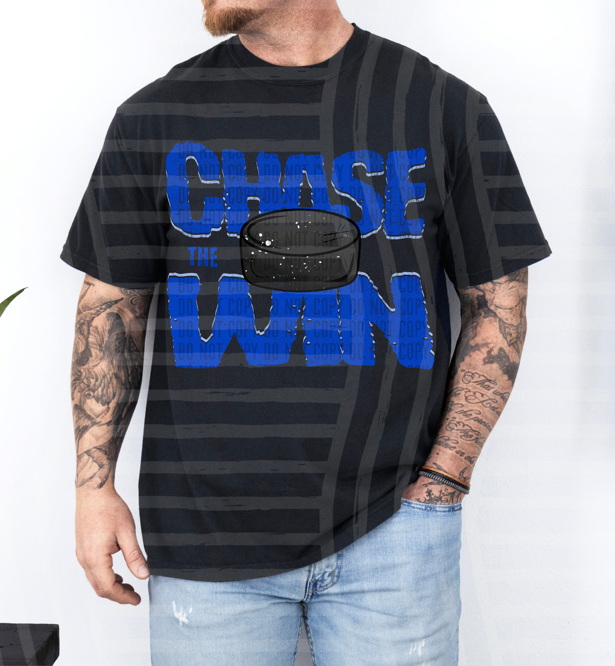 Chase the win hockey BLUE (Caplinger) DTF Transfer