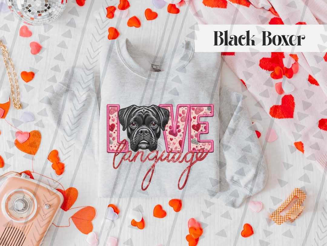 Love language black boxer 75832 DTF transfer