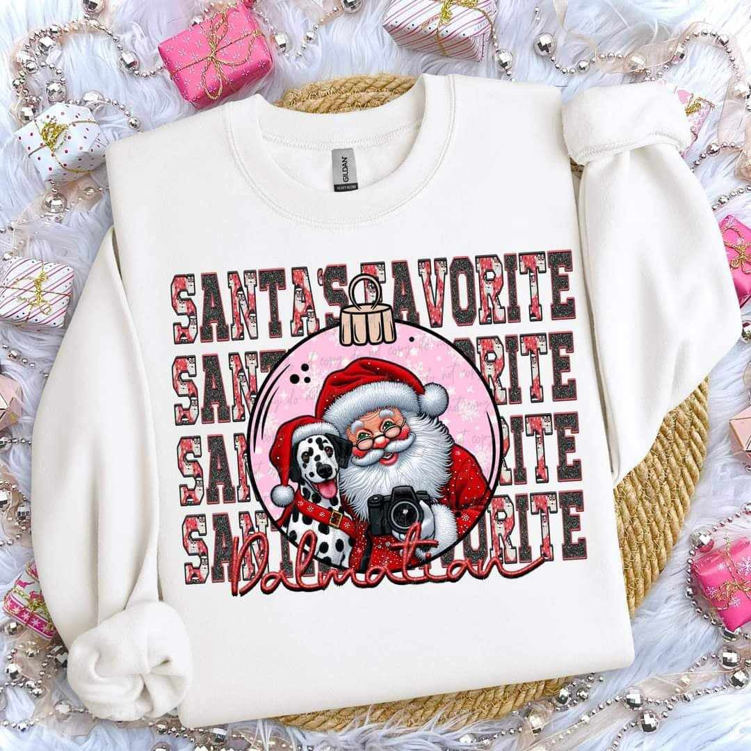 Santa’s favorite Dalmatian stacked (VIRGO) 65806 DTF transfer