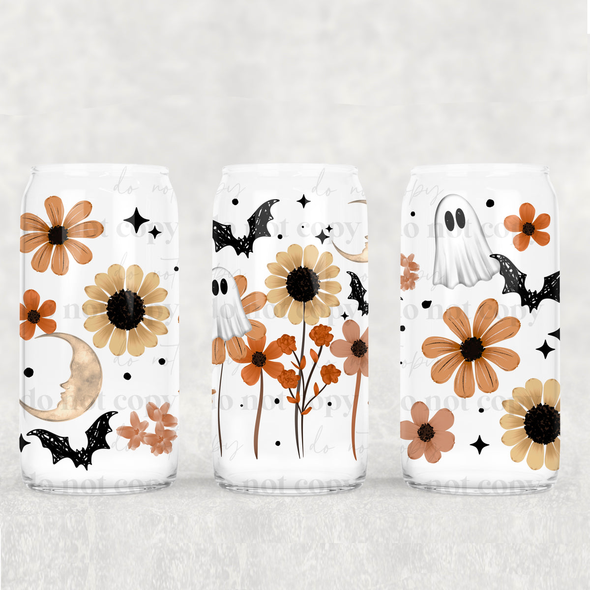 Ghost florals row (CSC) UV DTF WRAP