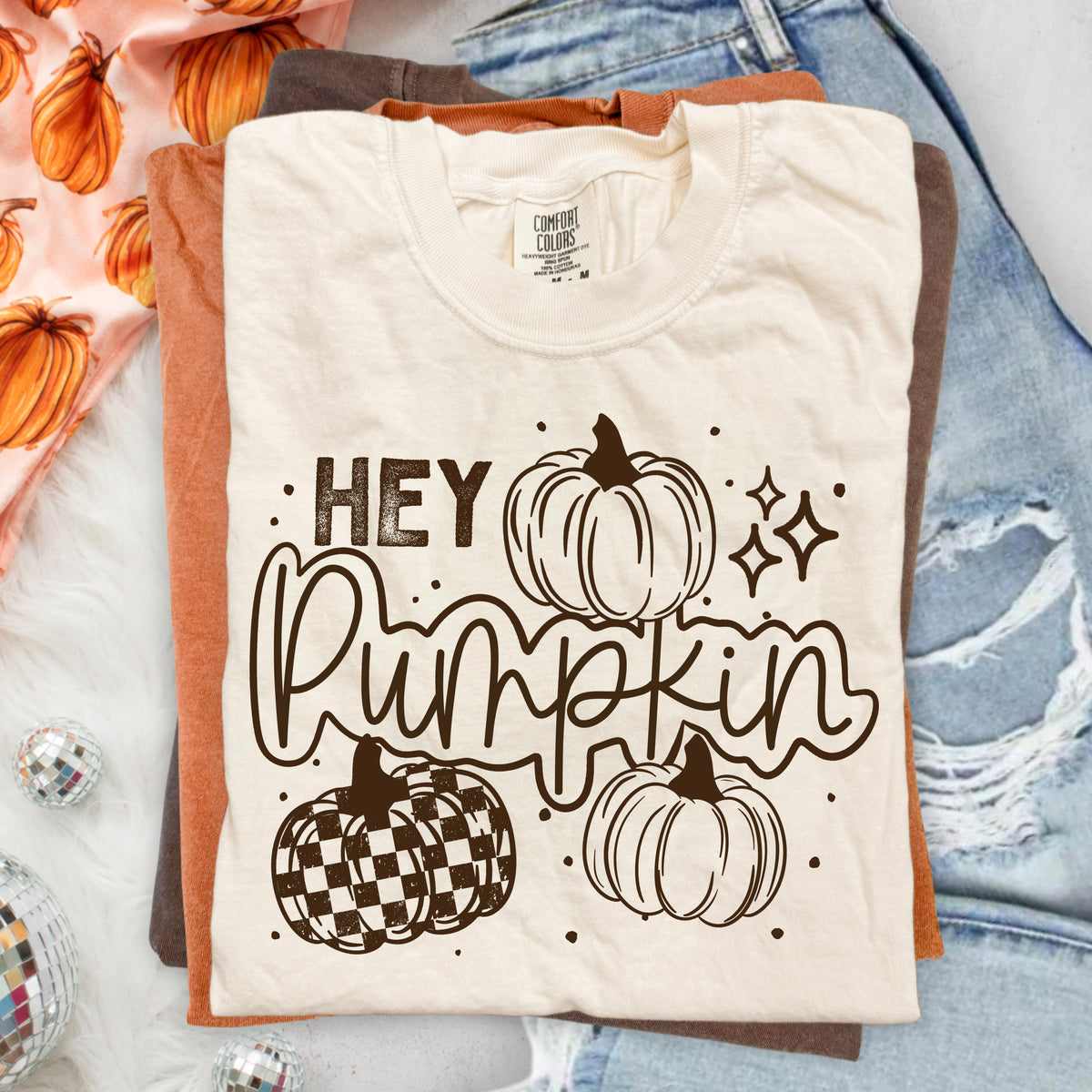 Hey pumpkin (brown) (csc) DTF Transfer