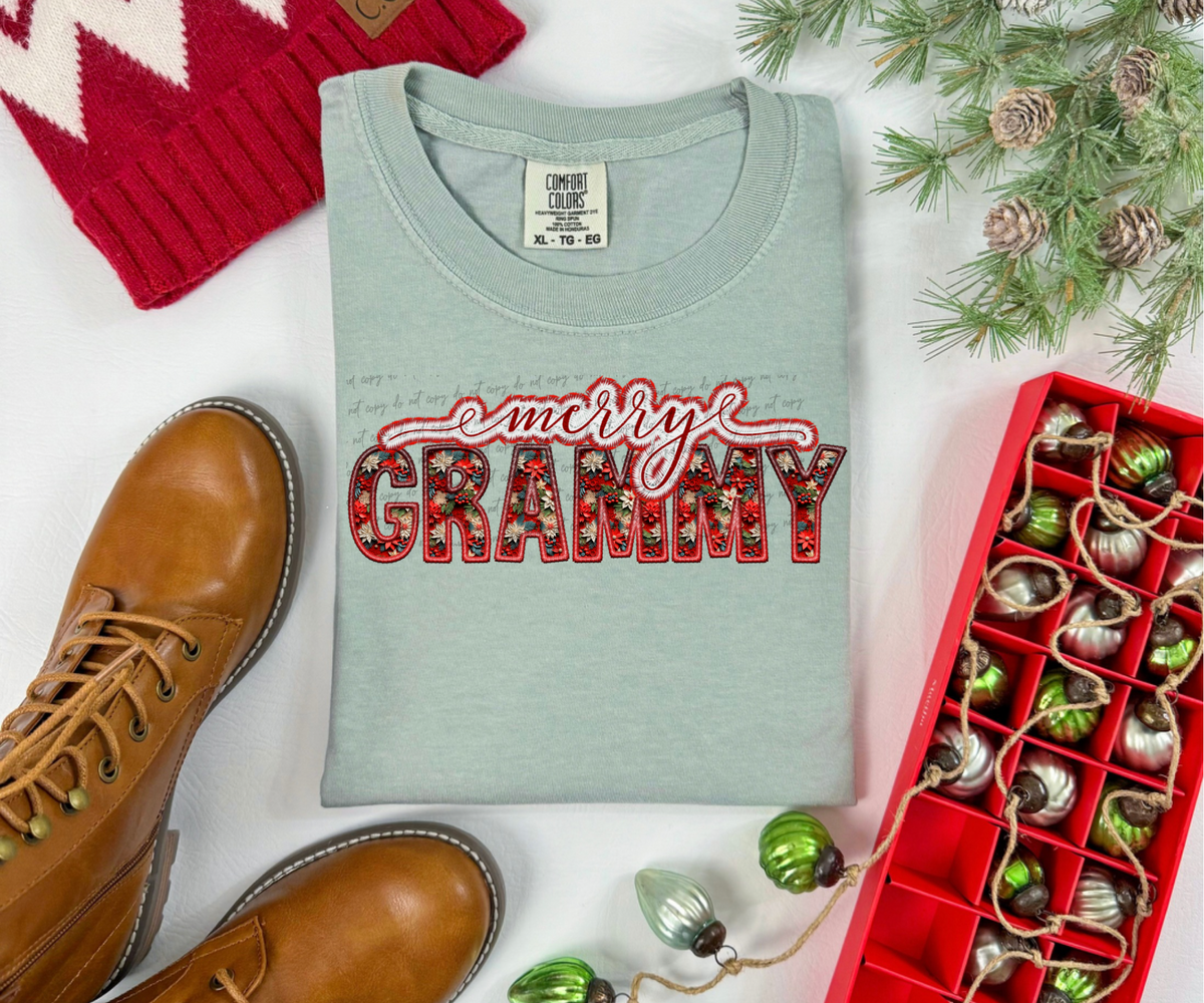 Merry grammy (faux embroidery) 30643 DTF transfers