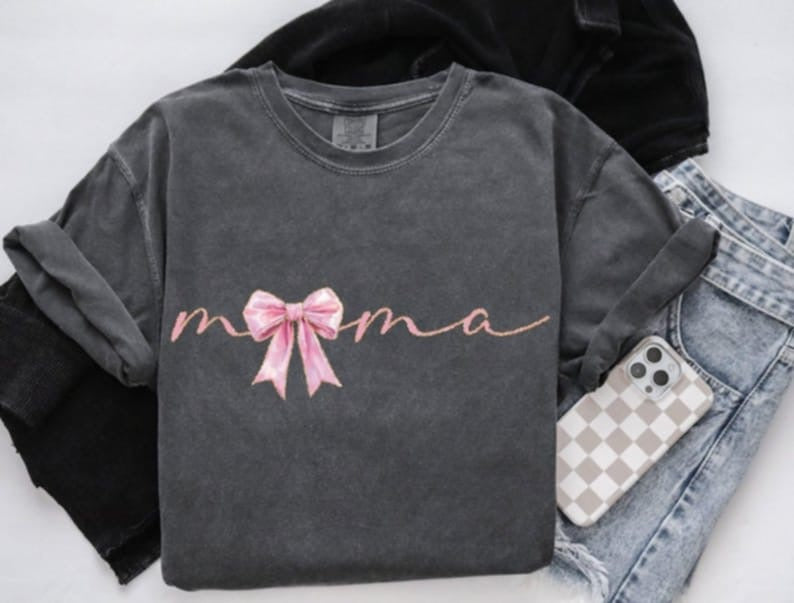 Mama pink bow 87769 DTF transfer