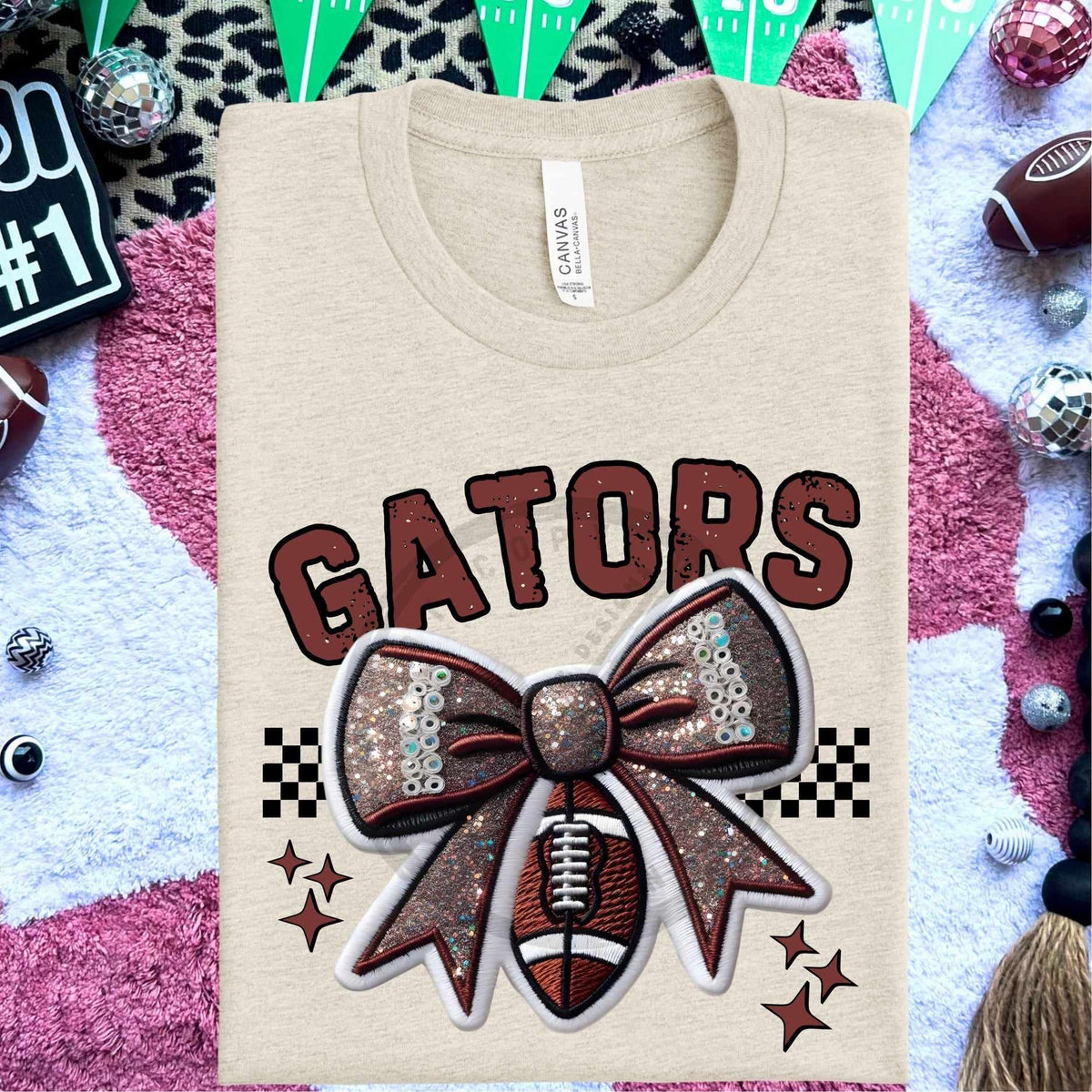 Gators bow and football (HW) 58324 DTF transfer
