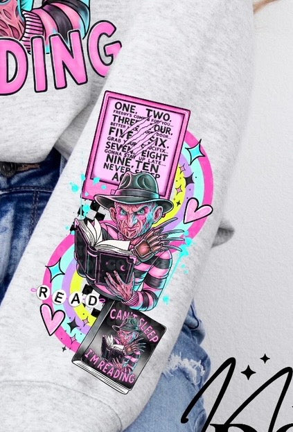 Can’t sleep I’m reading sleeve DTF Transfer
