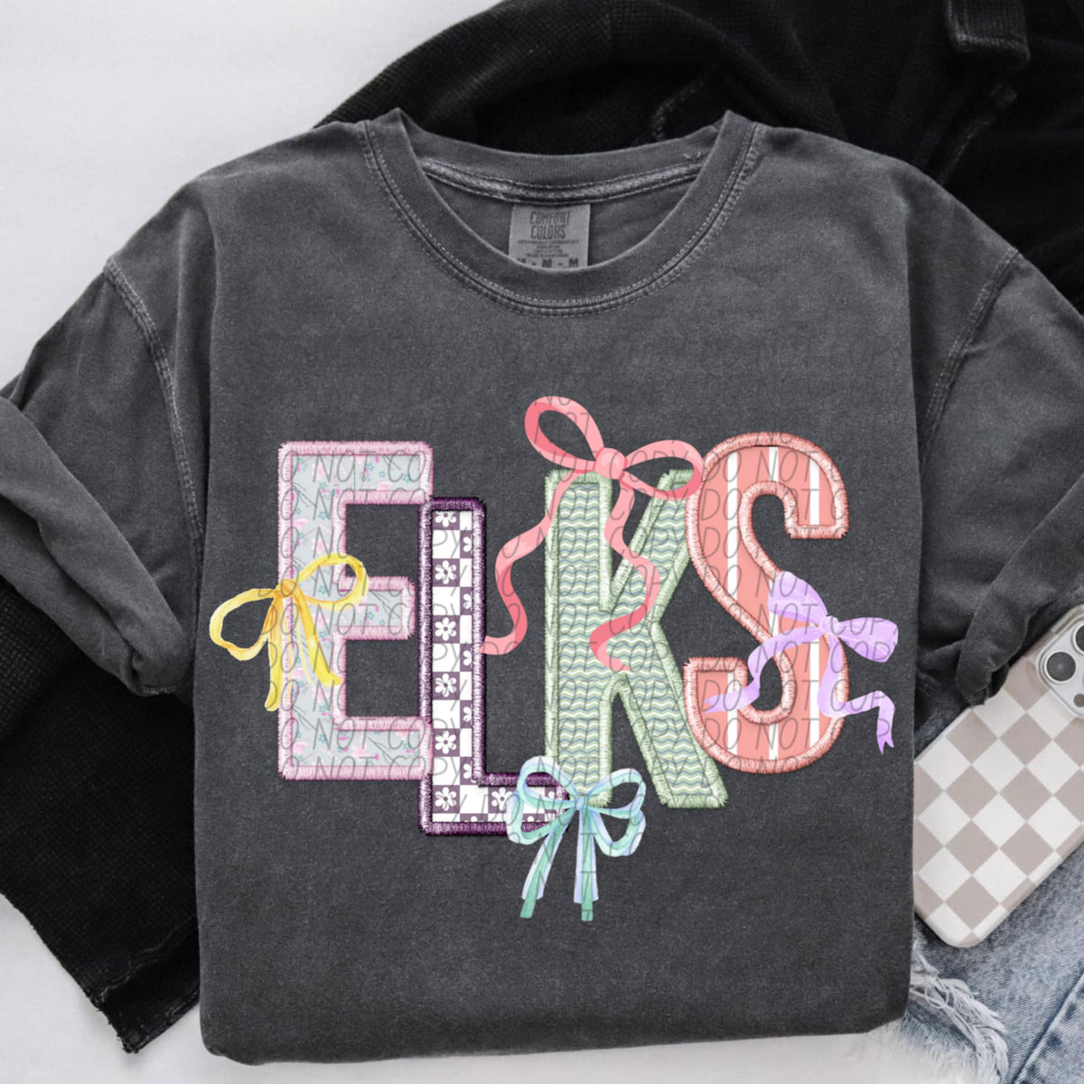 Elks Spring Bow Mascots (CITY) 97116 DTF transfer