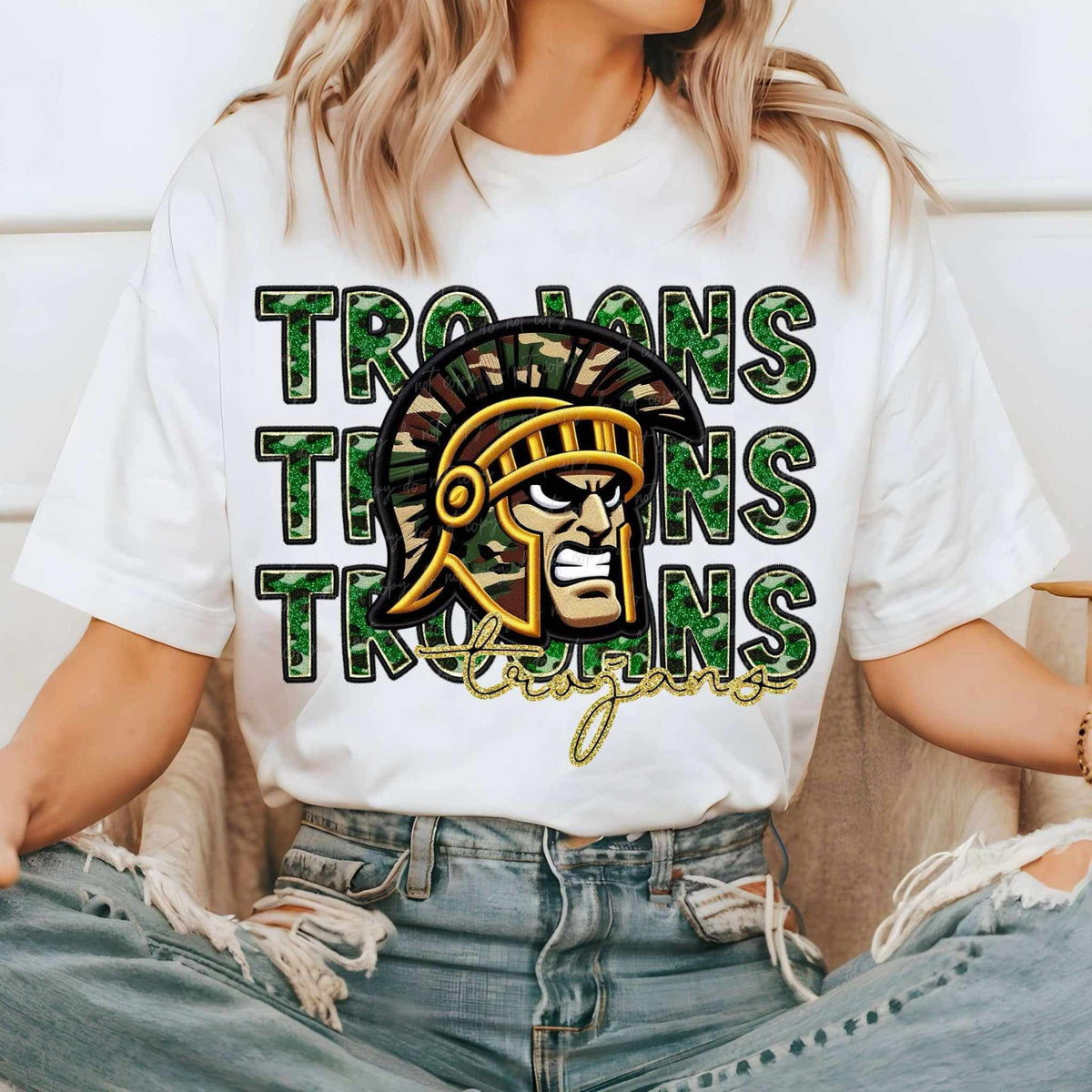 Trojans camo stacked (VIRGO) 70571 DTF transfer