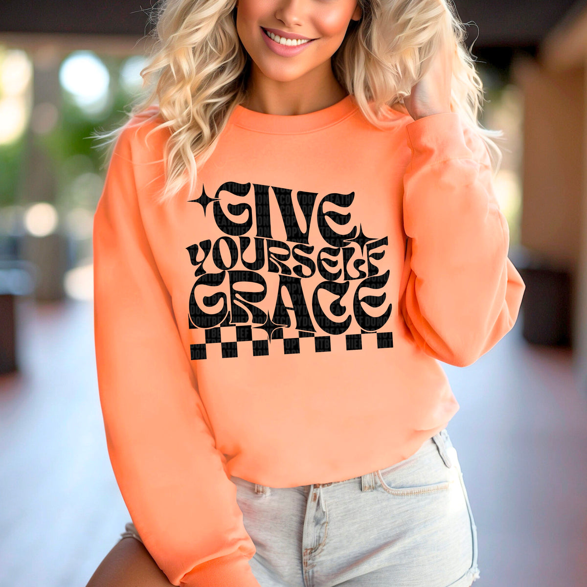 Give yourself grace 91682 DTF transfer
