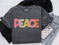 Peace patterned font (S&G) 60383 DTF transfer