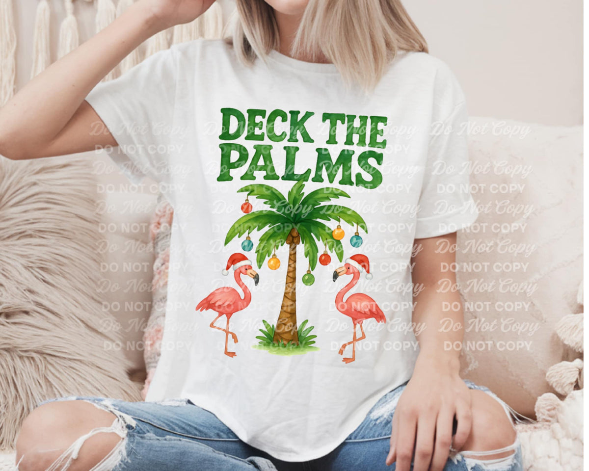 Deck the palms 109300 DTF transfer
