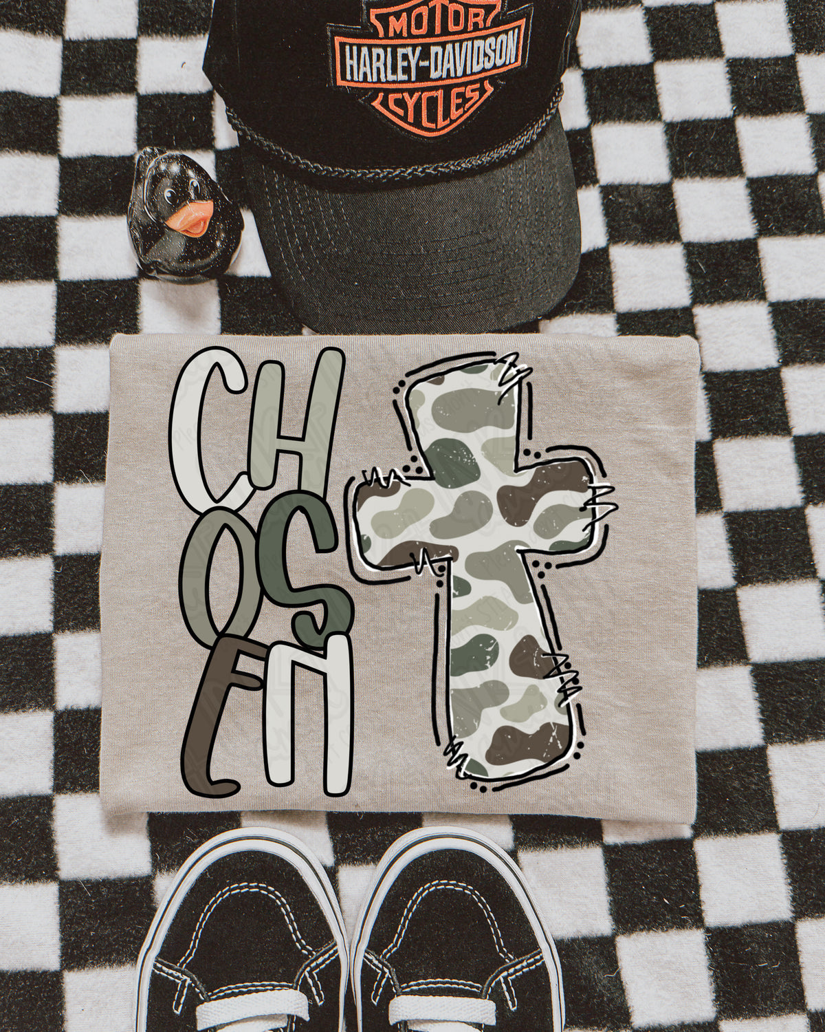 Chosen camo cross DTF Transfer