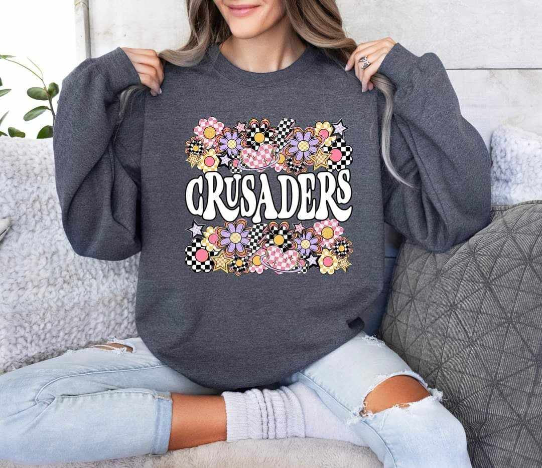Crusaders checkered florals (S&G) 62420 DTF transfer