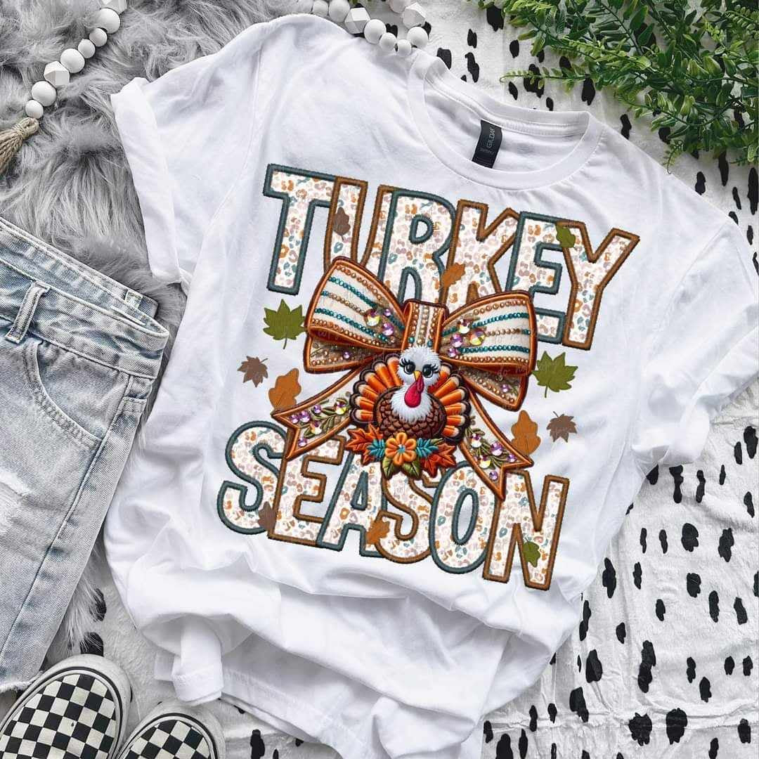 Turkey season bow (virgo) 62869 DTF transfer