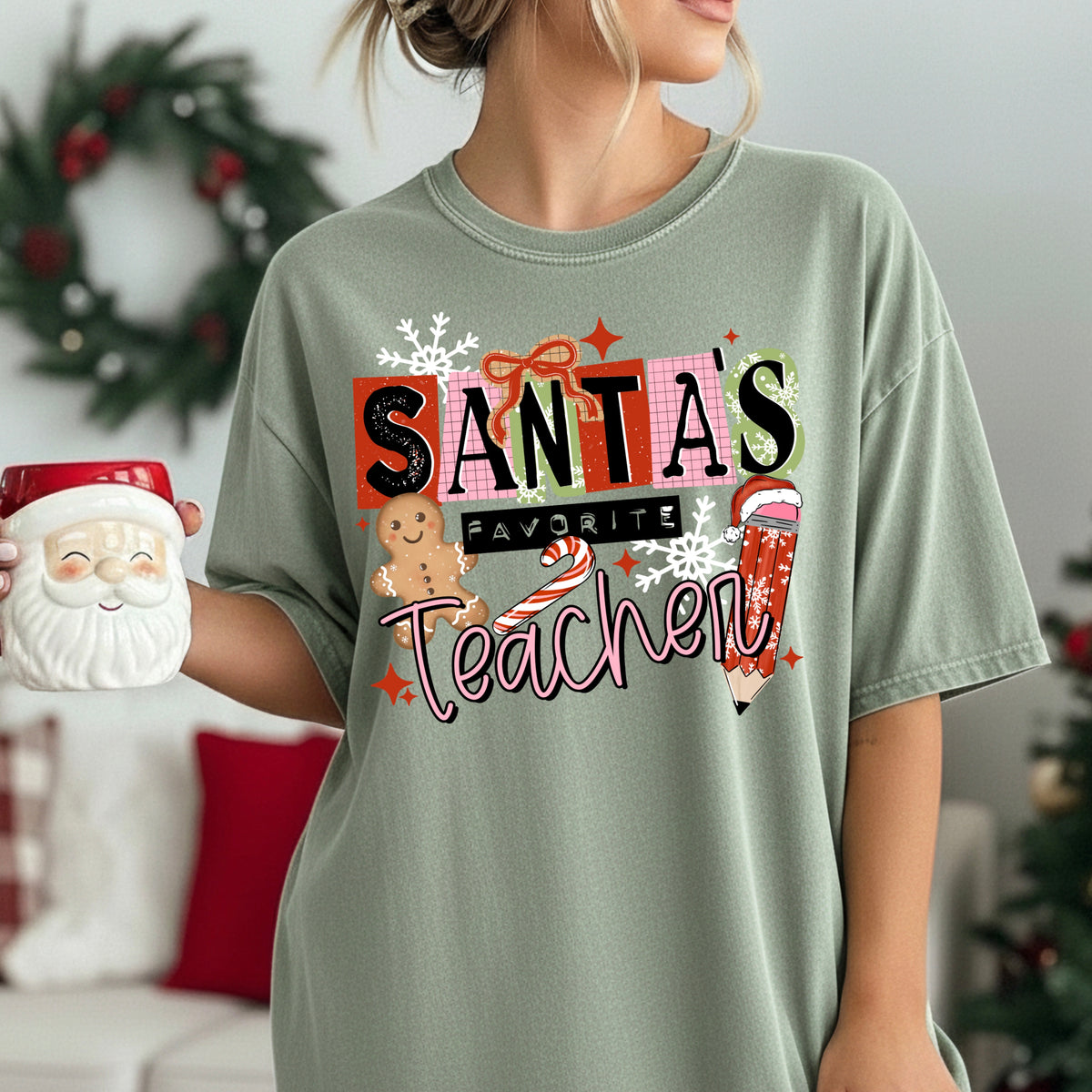 Santa’s favorite teacher (CSC) DTF Transfer