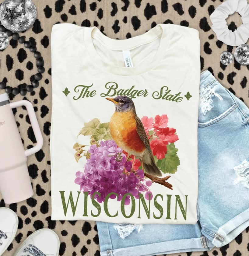 Wisconsin flowers (s&g) DTF Transfer