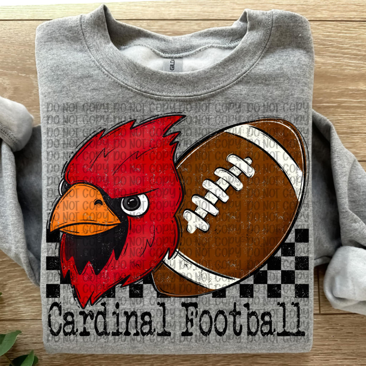 Cardinal Football Checker VP DTF transfer